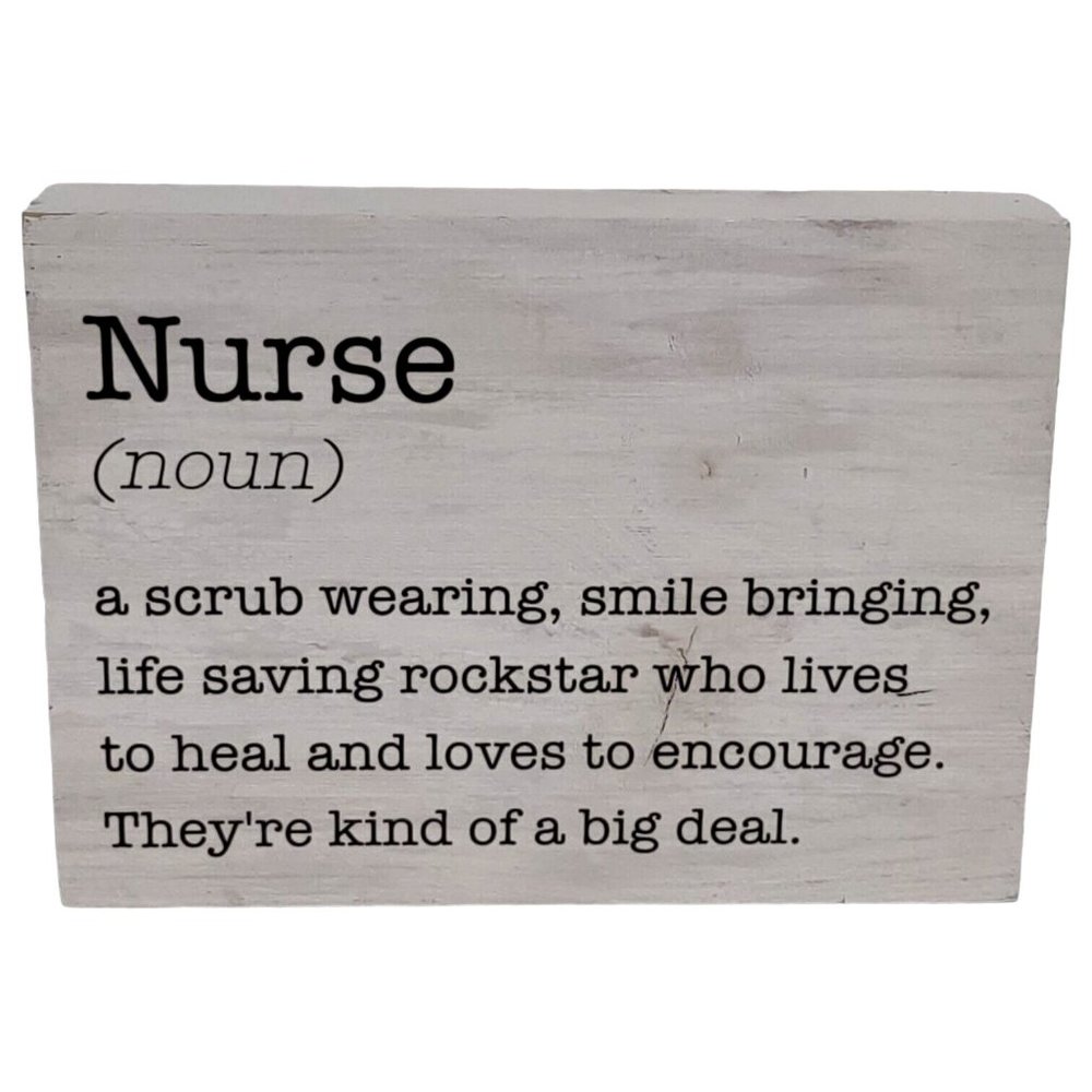 Nurse Definition White Wood Art Home Decor Saying